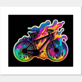 Melting Colorful Bicycle #2 Posters and Art